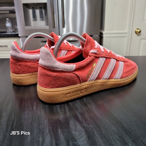 Adidas Spezial Handball Originals W Size 8.5 Red Clear Pink & Gum Sole Sneakers - Picture 14 of 16